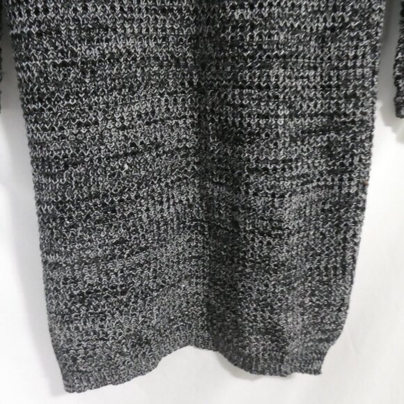 SEDUCTIONS | small | Black and White Knit Open Front Long Sleeve Cardigan - Picture 15 of 16